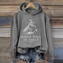 Girls Will Be Girls Funny Praying Mantis Hoodie
