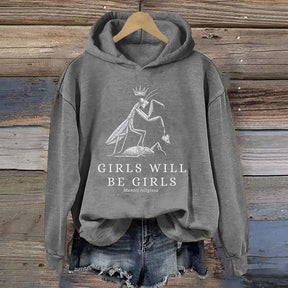 Girls Will Be Girls Funny Praying Mantis Hoodie