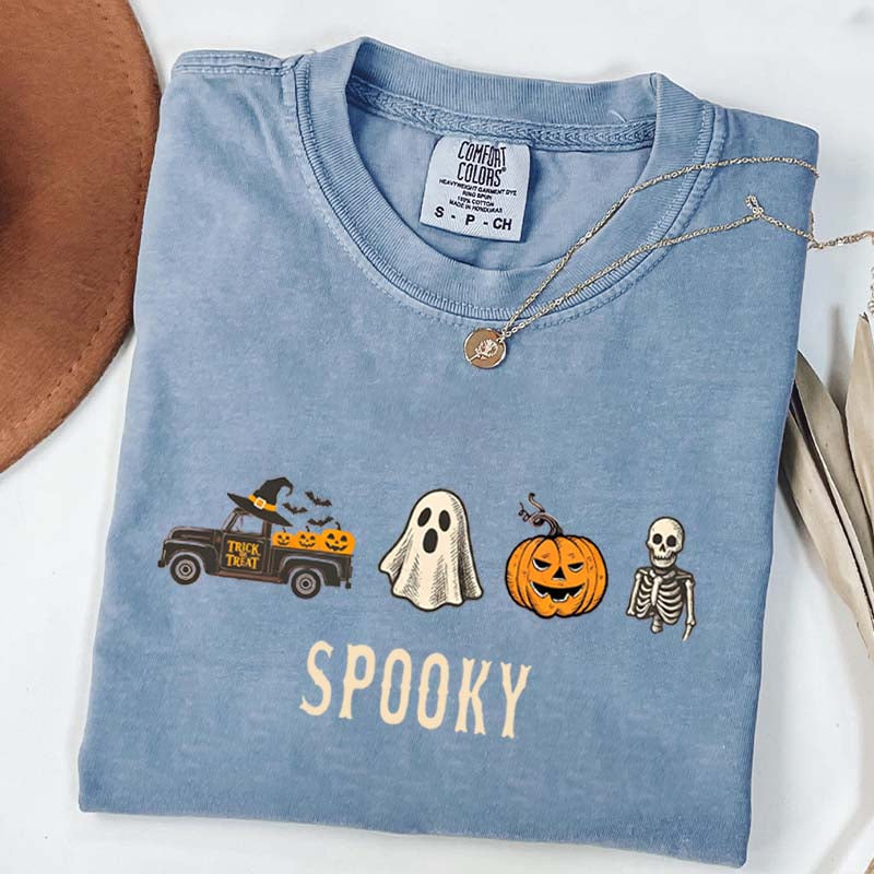 Pumpkin Season Girly Spooky Halloween T-Shirt