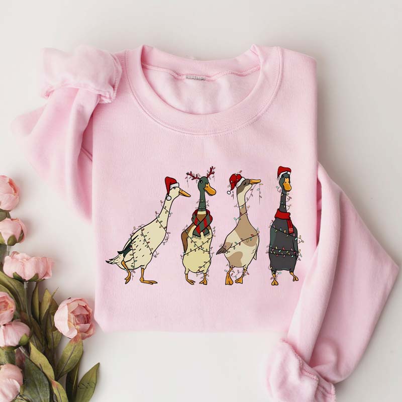 Christmas Ducks Farm Lover Sweatshirt