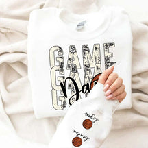 Custom Basketball Name on Sleeve Sweatshirt