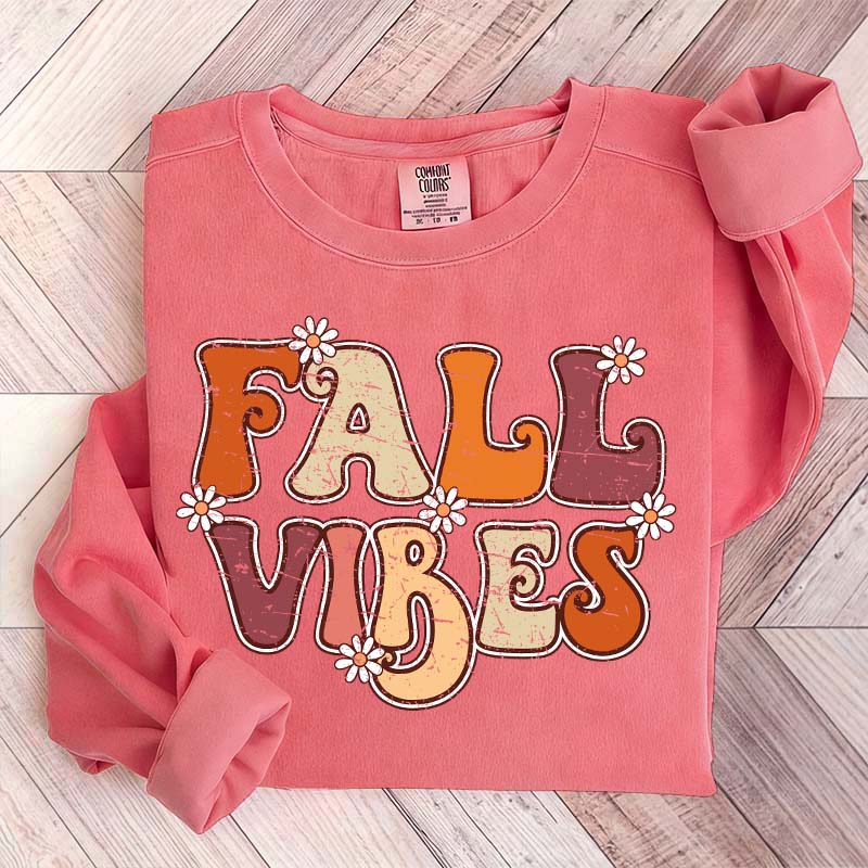 Fall Vibes Flowers Cute Sweatshirt