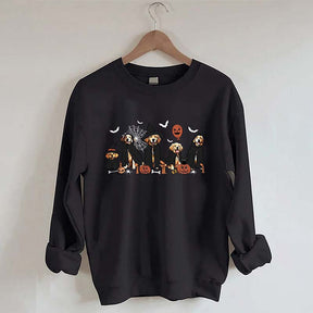 Ghost And Witch Golden Retriever Halloween Sweatshirt