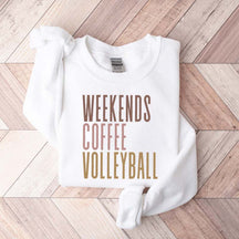 Comfort Color Weekend Coffee Volleyball Sweatshirt