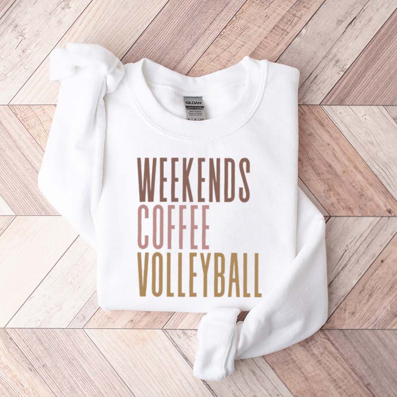 Comfort Color Weekend Coffee Volleyball Sweatshirt
