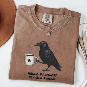 Raven Crow Hello Darkness T-Shirt