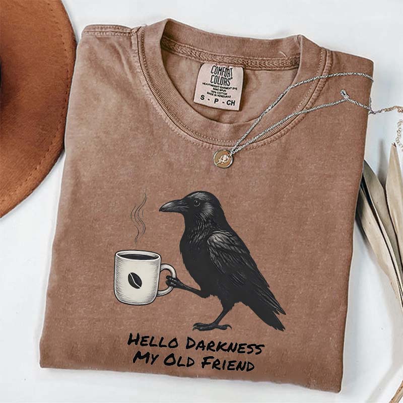 Raven Crow Hello Darkness T-Shirt