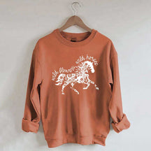 Wild Horses Graphic Vintage Western Country Sweatshirt