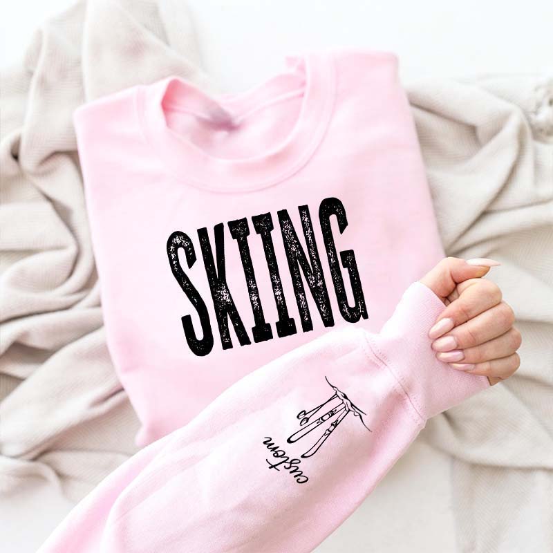 Personalized Skiing Adult Trip Sweatshirt