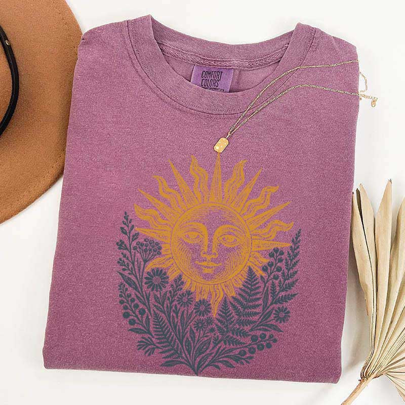 Vintage Mystical Celestial Sun T-Shirt
