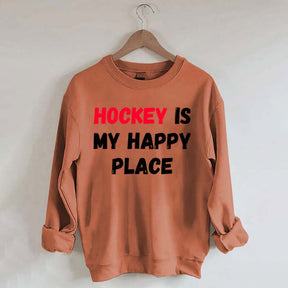 Hockey Is My Happy Place Sweatshirt