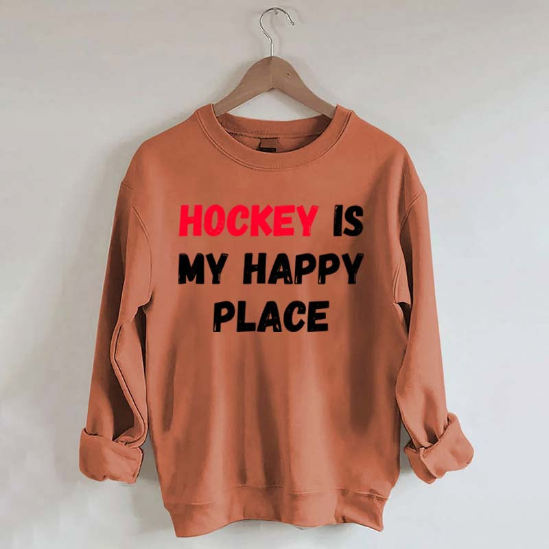 Hockey Is My Happy Place Sweatshirt