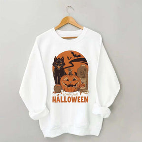 Vintage Black Cat Pumpkin Sweatshirt