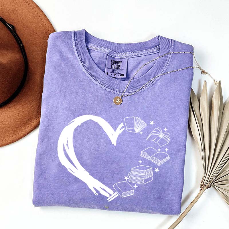 Heart of Books Lover T-Shirt