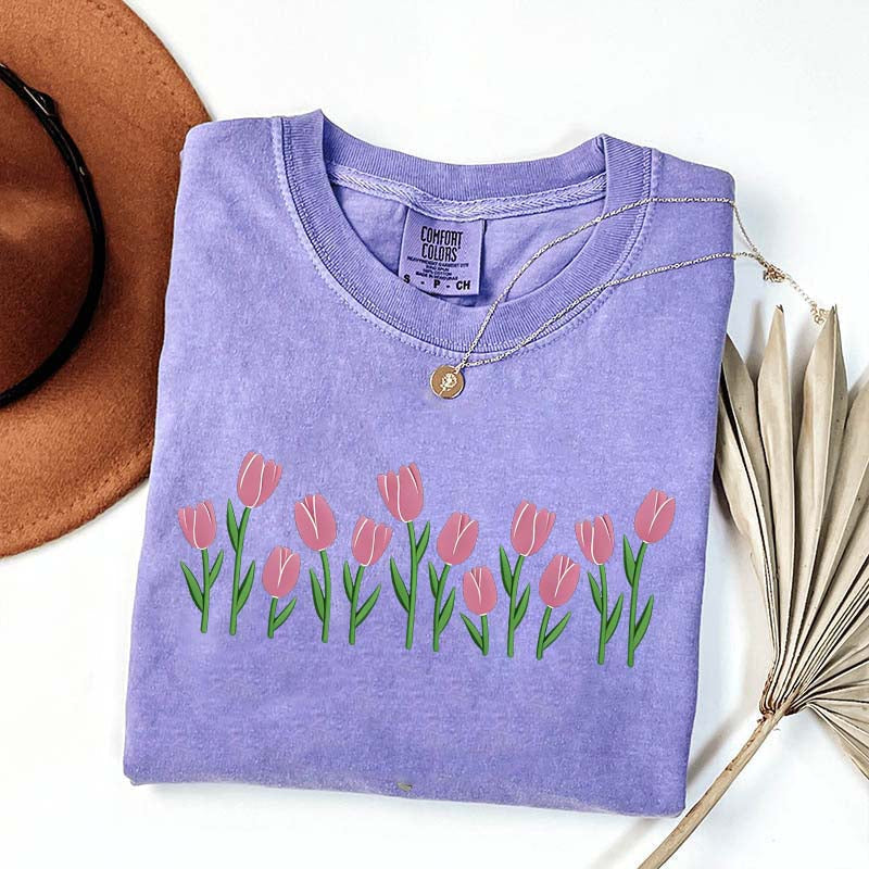 Cute Minimalist Tulip T-Shirt