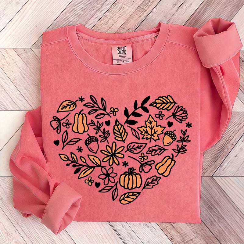 Vintage Pumpkin Cottagecore Fall Sweatshirt