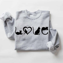 Black Cat Mom Love Sweatshirt