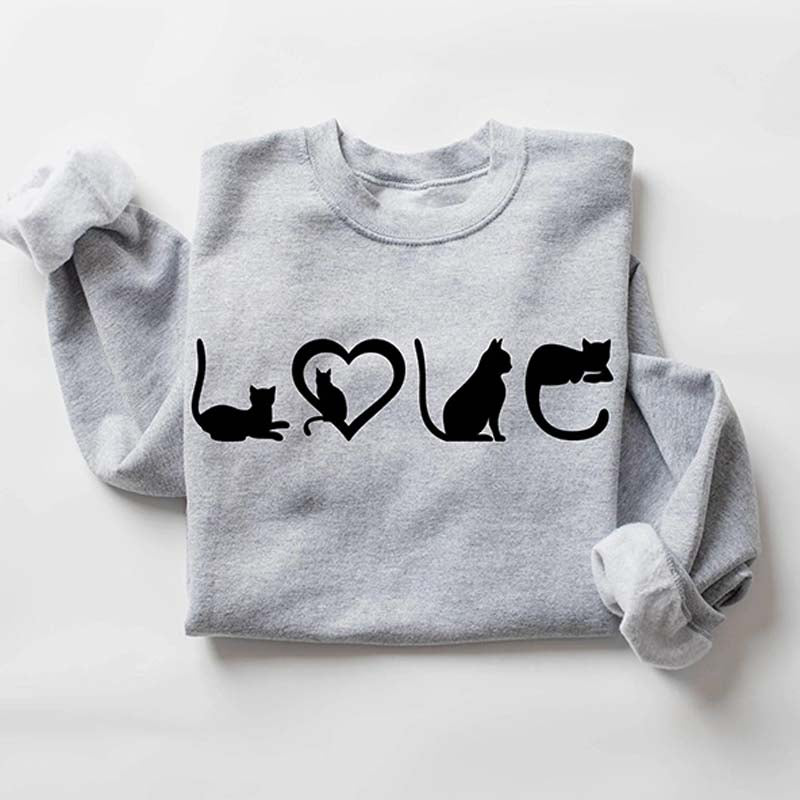 Black Cat Mom Love Sweatshirt