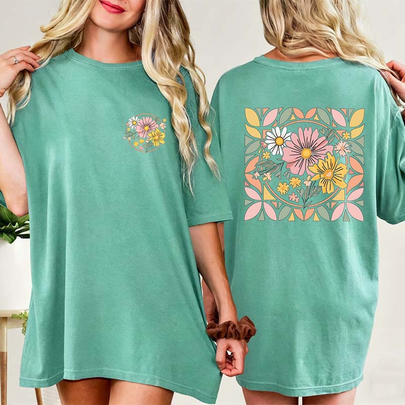 Spring Floral Graphic Lover T-Shirt