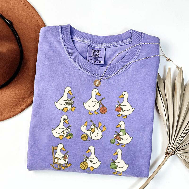 Cute Goose Crocheting T-Shirt