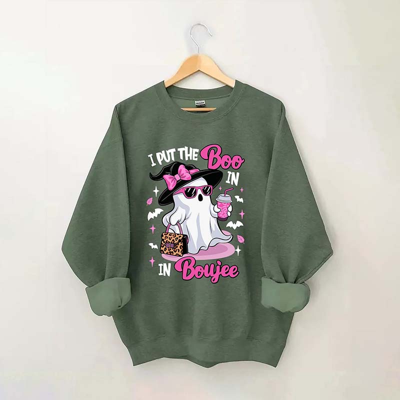 I Put The Boo in Boujee Ghost Sweatshirt