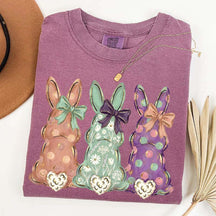 Easter Bunnies Hand-Painted T-Shirt