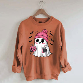 Cute Coffee Kawaii Ghost Spooky Sweatshirt