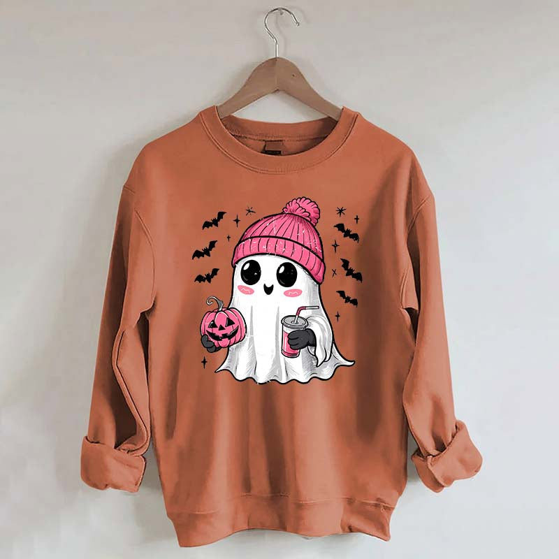Cute Coffee Kawaii Ghost Spooky Sweatshirt