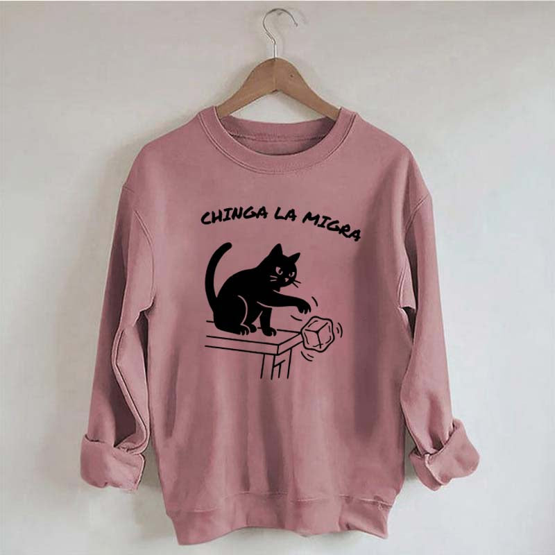 Chinga La Migra Cat Sweatshirt