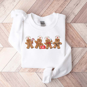 Gingerbread Christmas Nurse Sweatshirt