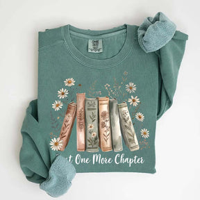 Just One More Chapter Retro Flowers Sweatshirt