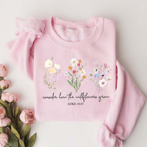 Wildflower Bible Verse Comfort Colors Sweatshirt