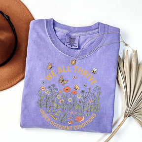 Neurodiversity Awareness Retro Wildflowers T-Shirt