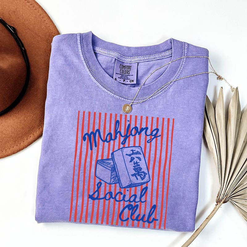 Mahjong Social Club Funny T-Shirt