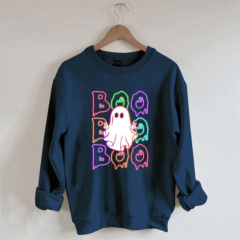 Halloween Neon Boo Sweatshirt