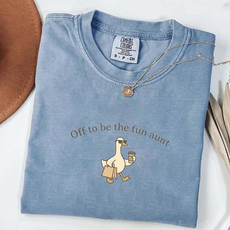 Off To Be The Fun Aunt Goose Pregnancy T-Shirt