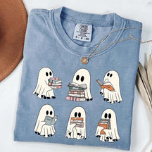 Ghost Reading Books Librarian T-Shirt