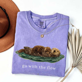 Go With The Flow Cute Otter T-Shirt