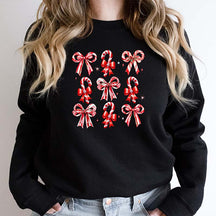 Coquette Christmas Candy Sweatshirt