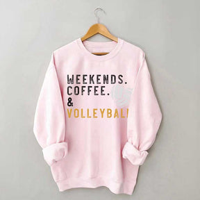 Weeked Coffee & Volleyball Mom Sweatshirt