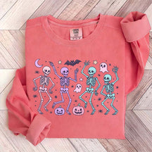 Dancing Skeletons Halloween Retro Sweatshirt
