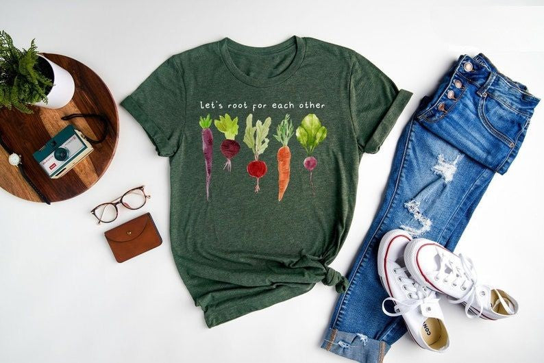 Lets Roots For Each Other Vegetable T-shirt