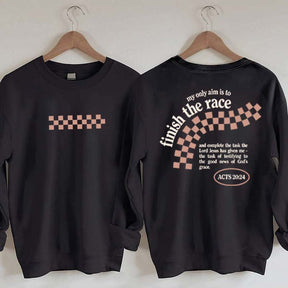 Finish the Race Acts 20:24 Bible Verse Sweatshirt