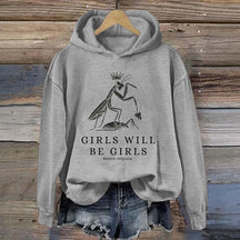 Girls Will Be Girls Funny Praying Mantis Hoodie