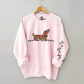 Dachshund Christmas Light Sweatshirt