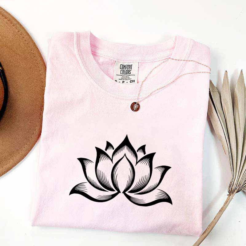 Minimalist Lotus Flower T-Shirt
