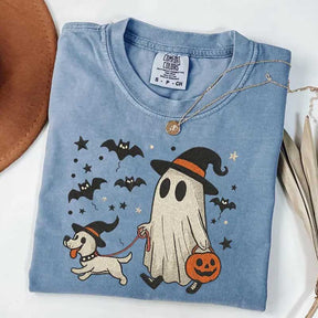 Spooky Paws Ghost Dog Halloween T-Shirt