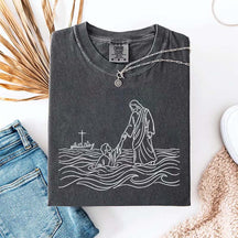 Jesus Walking on Water Comfort T-Shirt