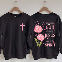Blessed By God Loved By Jesus Led By The Spirit Sweatshirt