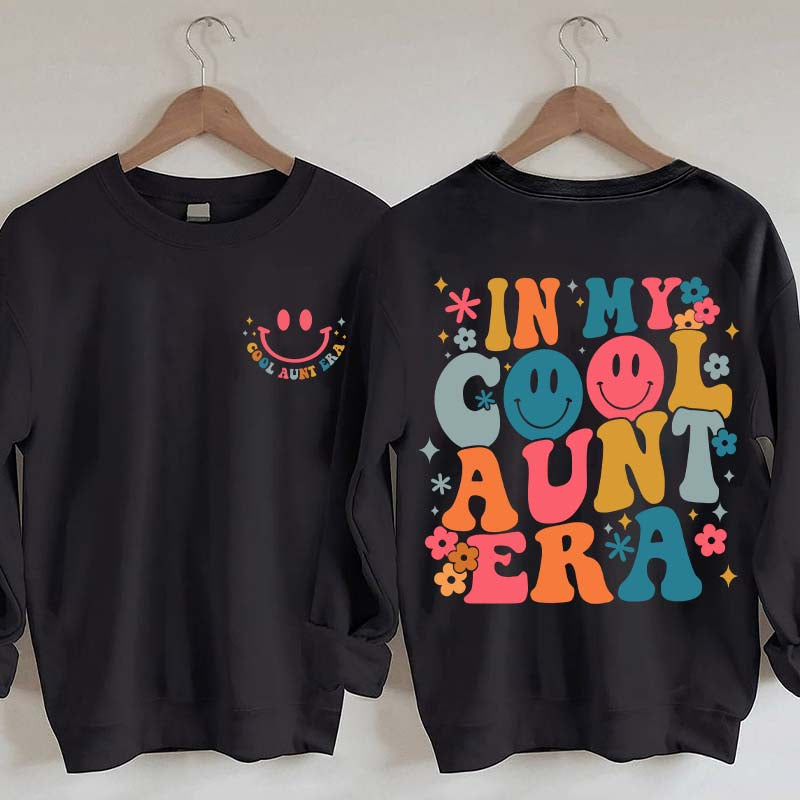 Retro In My Cool Aunt Era Smile Face Sweatshirt